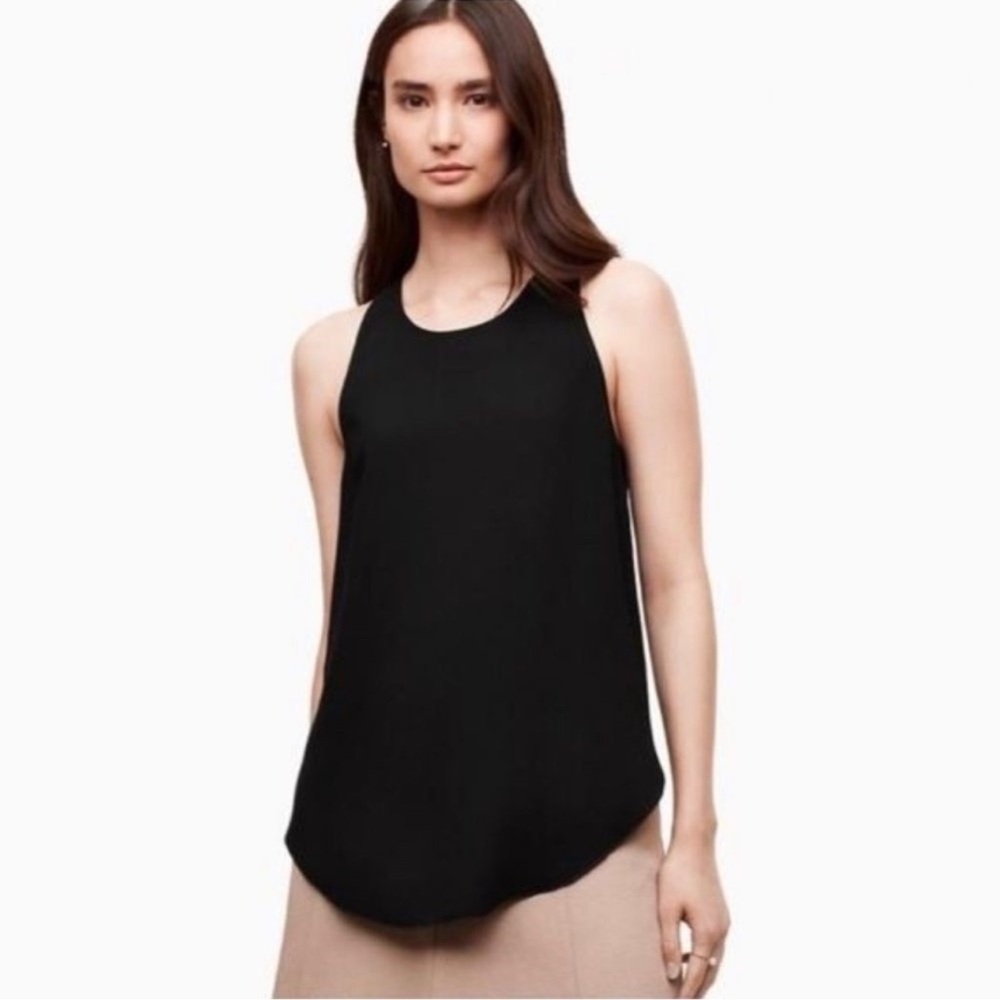ARITZIA Wilfred Sevres Blouse Black Sz SM
